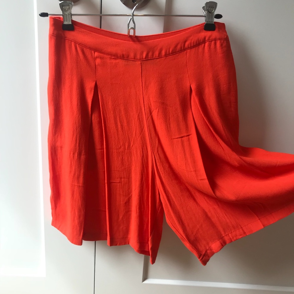 Anthropologie orange culottes